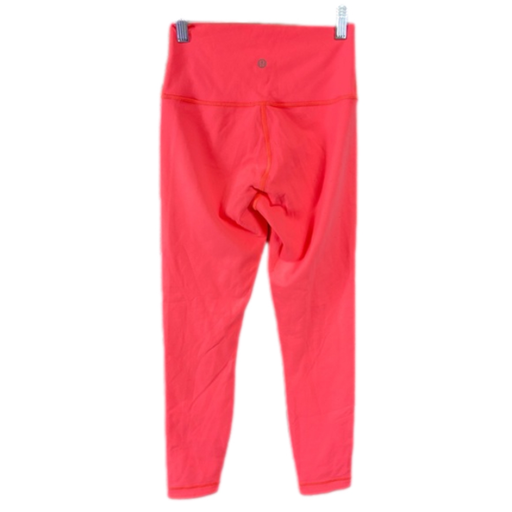 Lululemon Wunder Under Pant Leggings Grapefruit reversible Pink Gray